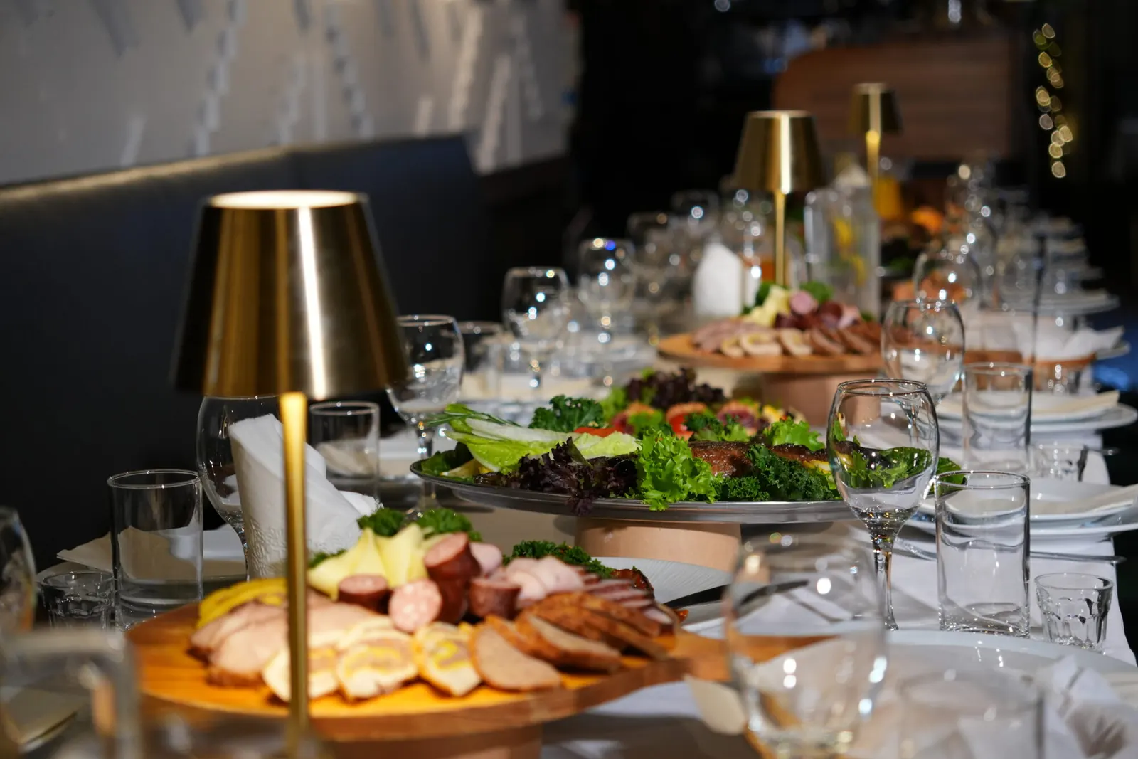 A laid table at Dnister before a celebration
